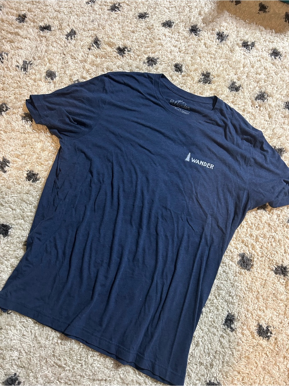 Wander Men’s Navy Short Sleeve Logo Tee
